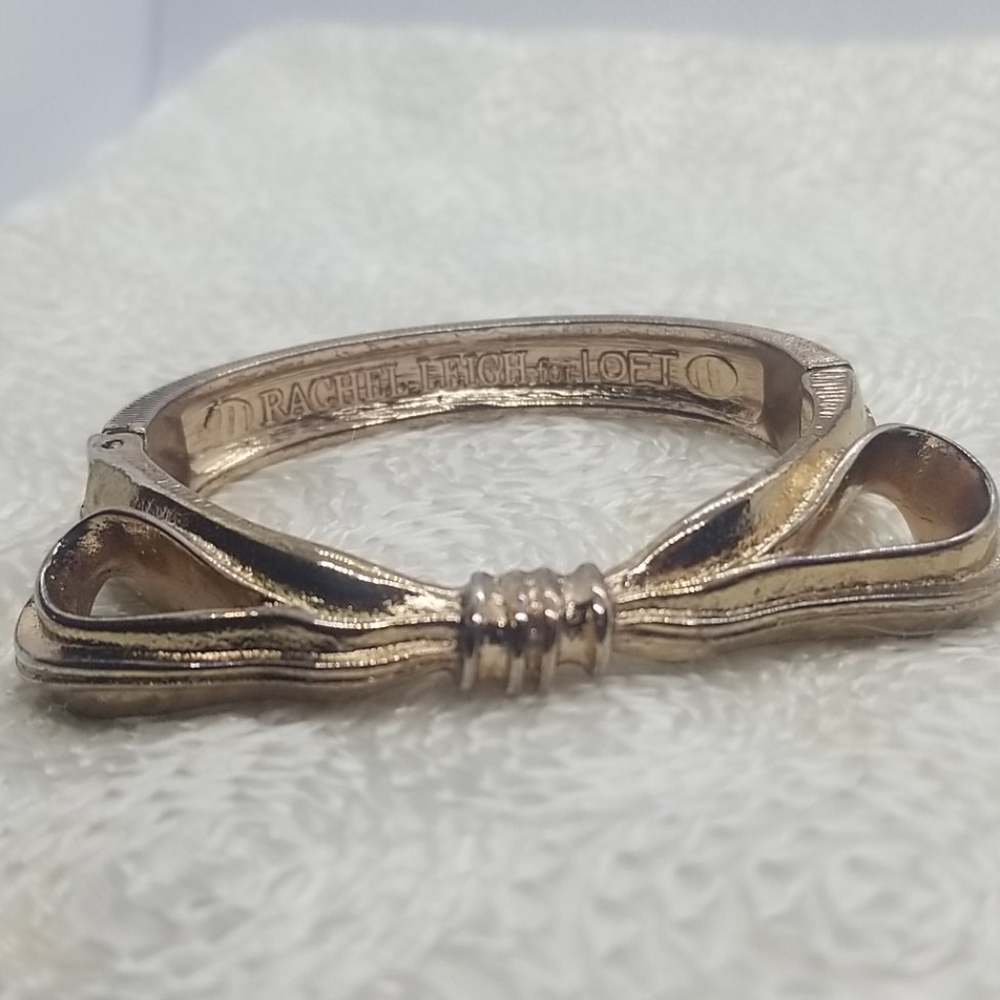 LOFT Rachel Leigh Rose Gold Bow Bracelet Bangle